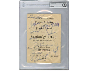 1957 NY Giants w/ Vintage Willie Mays Signature! 13 Total Signatures! BAS Auto