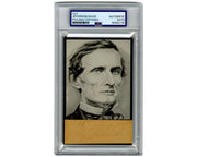 Confederate President Jefferson Davis Signed Cut Display PSA