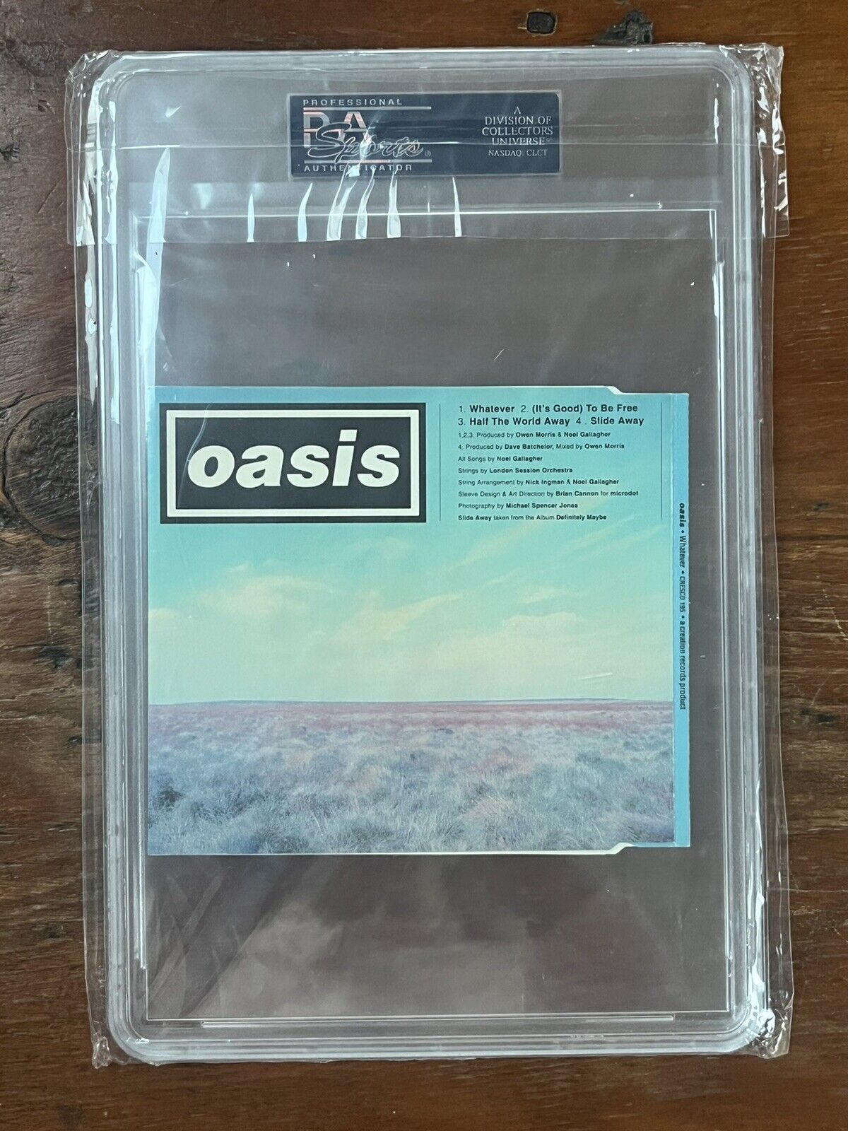 OASIS Noel + Liam Gallagher Signed CD Cover PSA
