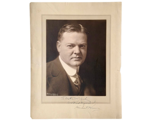 President Herbert Hoover Signed Underwood Portrait PSA Gem Mint 10 Auto