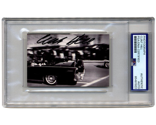 John F. Kennedy Assassination: Secret Service Agent Clint Hill Signed Photo PSA