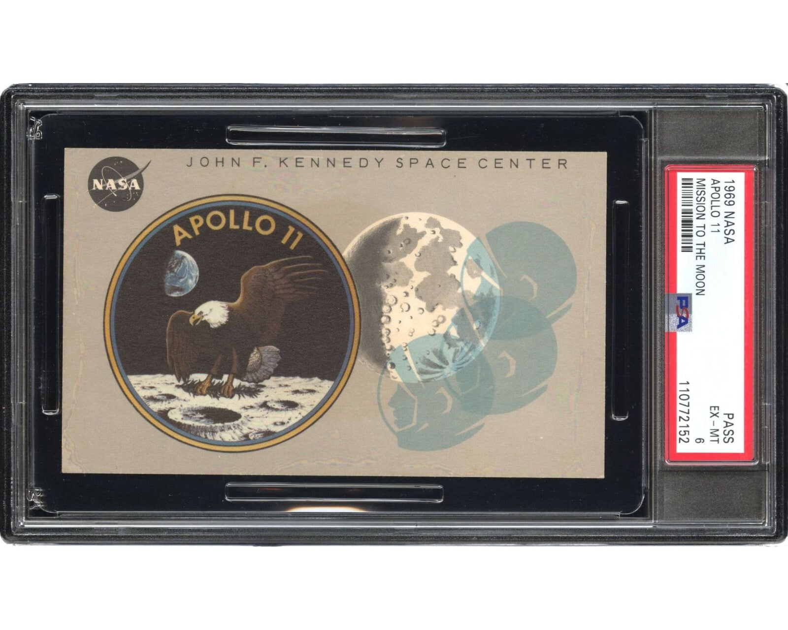 1969 APOLLO 11 Launch Pass / Ticket For NASA Mission to the Moon PSA 6