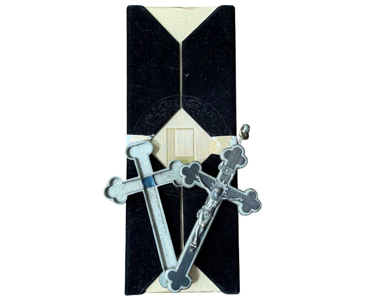 John F. Kennedy Blood-Stained Leather Swatch Dallas Limo in Blessed Crucifix
