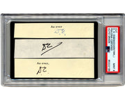 President Dwight Eisenhower Boldly Signed Cut PSA Mint 9 Three Initialed Sigs