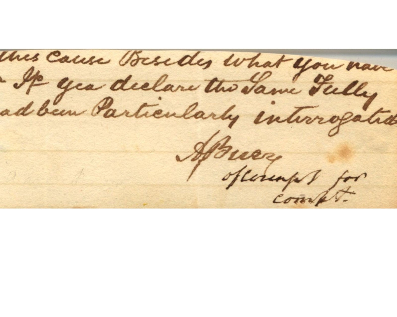 Aaron Burr Signed Note Cut from Law Doc - Vice President & Hamilton Killer! PSA