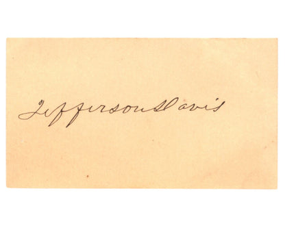 Confederate President JEFFERSON DAVIS Gorgeous Signed Cut JSA LOA Auto