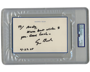 President George H.W. Bush Handwritten & Boldly Signed Letter PSA