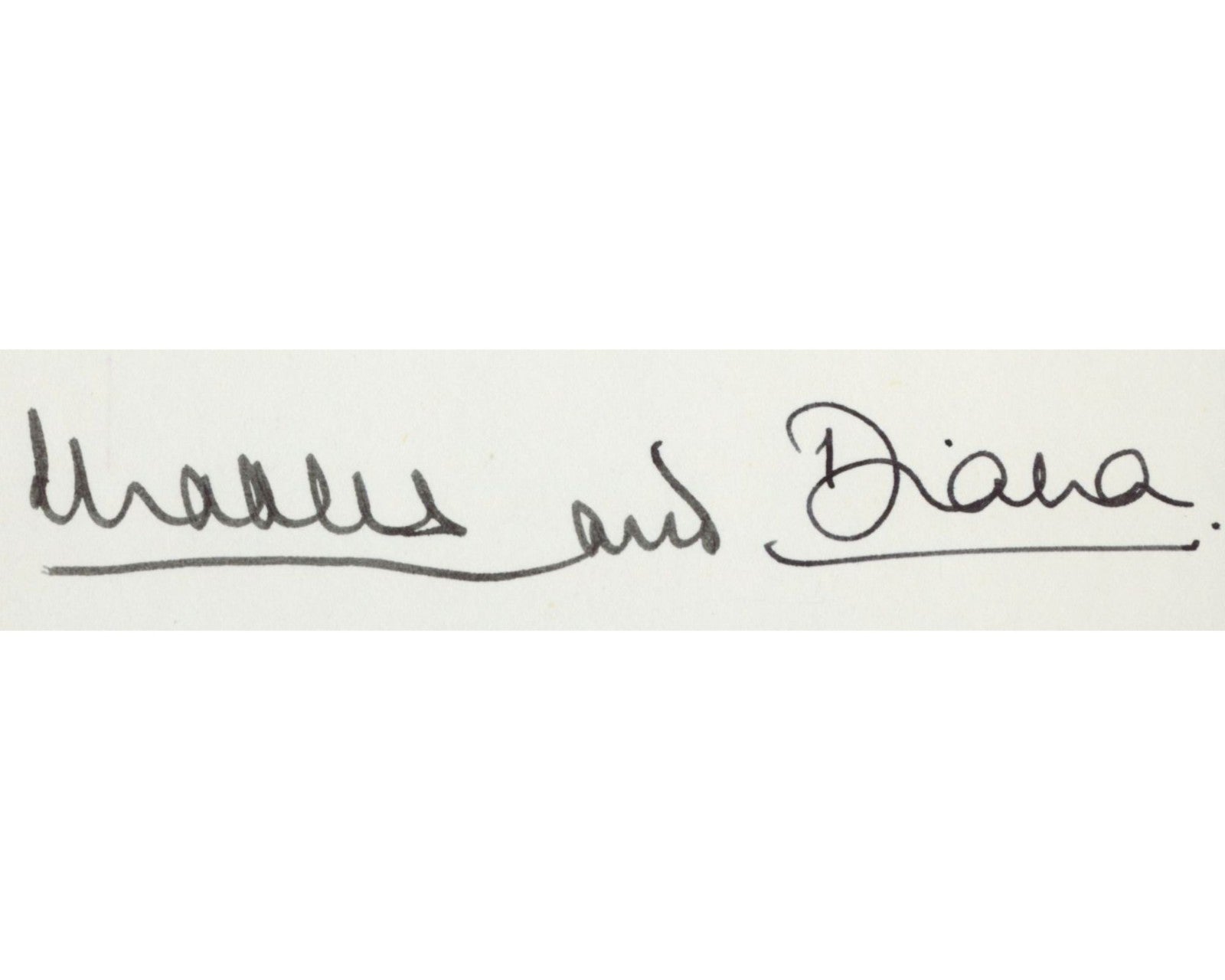 PRINCESS DIANA & KING CHARLES Signed Christmas Card w/ Harry & William PSA Auto