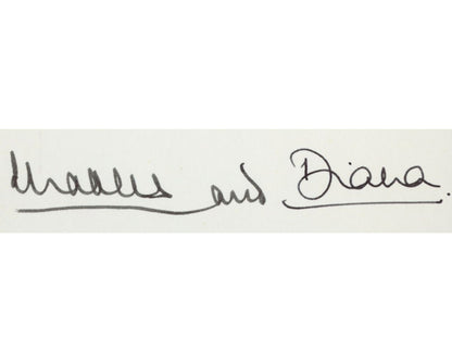 PRINCESS DIANA & KING CHARLES Signed Christmas Card w/ Harry & William PSA Auto