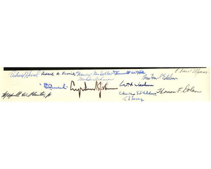 Lyndon Johnson, Maxwell Hunter & 12 More National Space Council Team Signed PSA