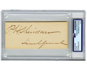 Civil War Union General Phillip Sheridan Bold Signed Cut Signature PSA Auto