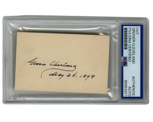 President Grover Cleveland Signed Cut / Card PSA Auto - Gorgeous!