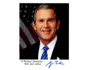 President George W. Bush Signed Presidential Portrait Photograph PSA Autograph