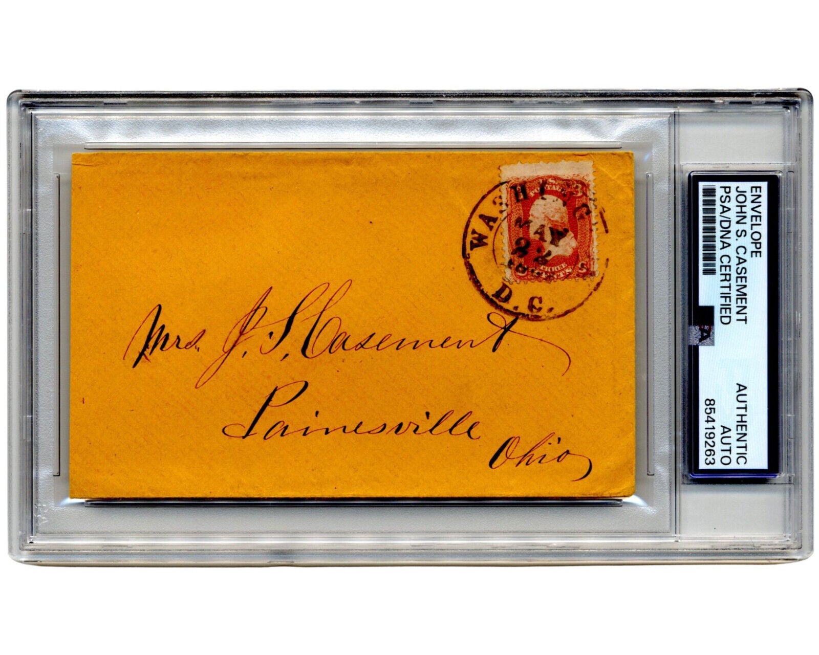 Civil War General John S. Casement Signed Cover He Built Union Railroad! PSA