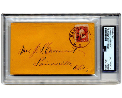 Civil War General John S. Casement Signed Cover He Built Union Railroad! PSA