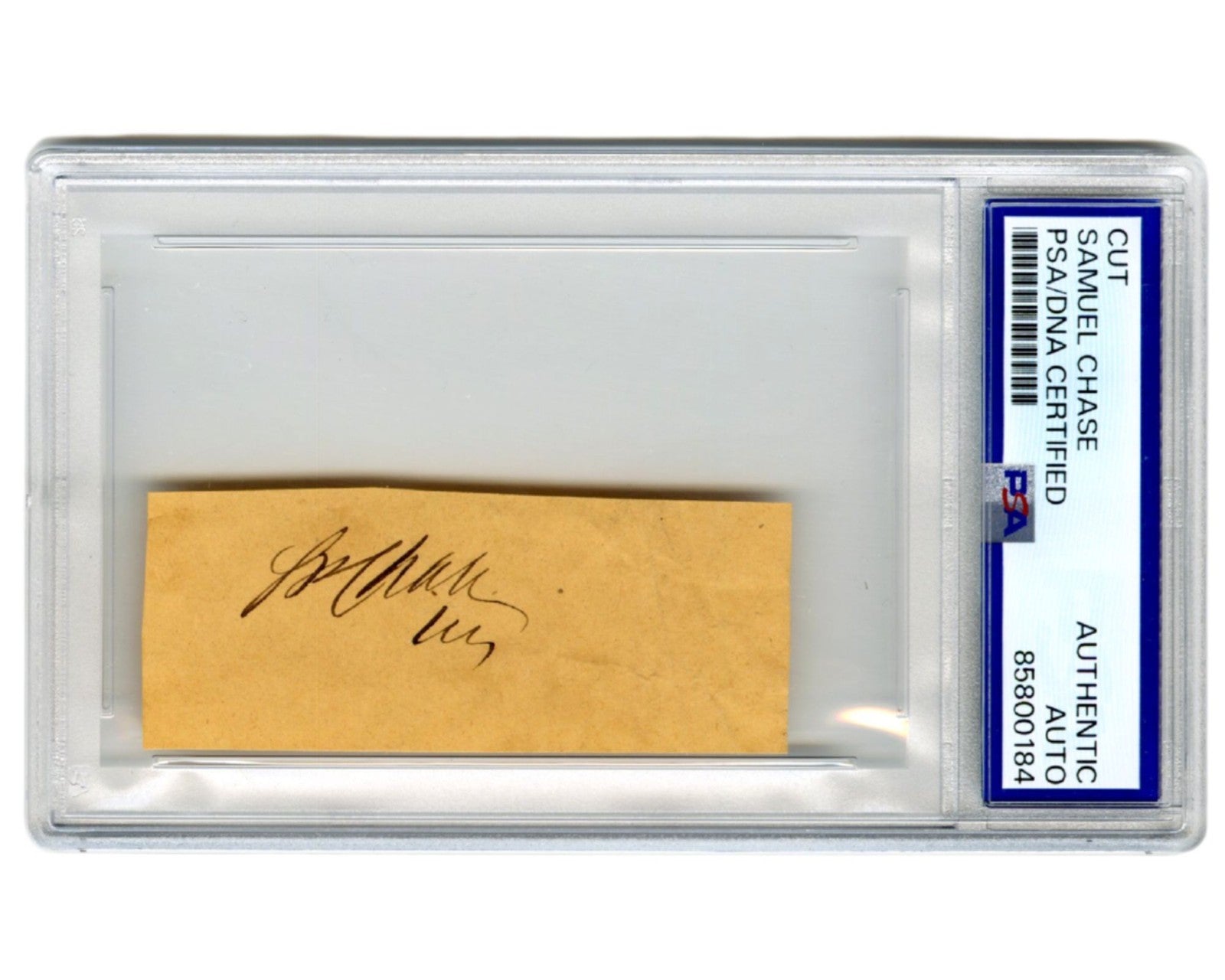 Lincoln's Sec. of Treasury & Chief Justice Salmon P. Chase Signature PSA Auto