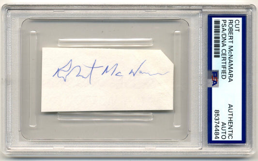 Robert McNamara JFK's Secretary of Defense Signed Cut PSA Auto