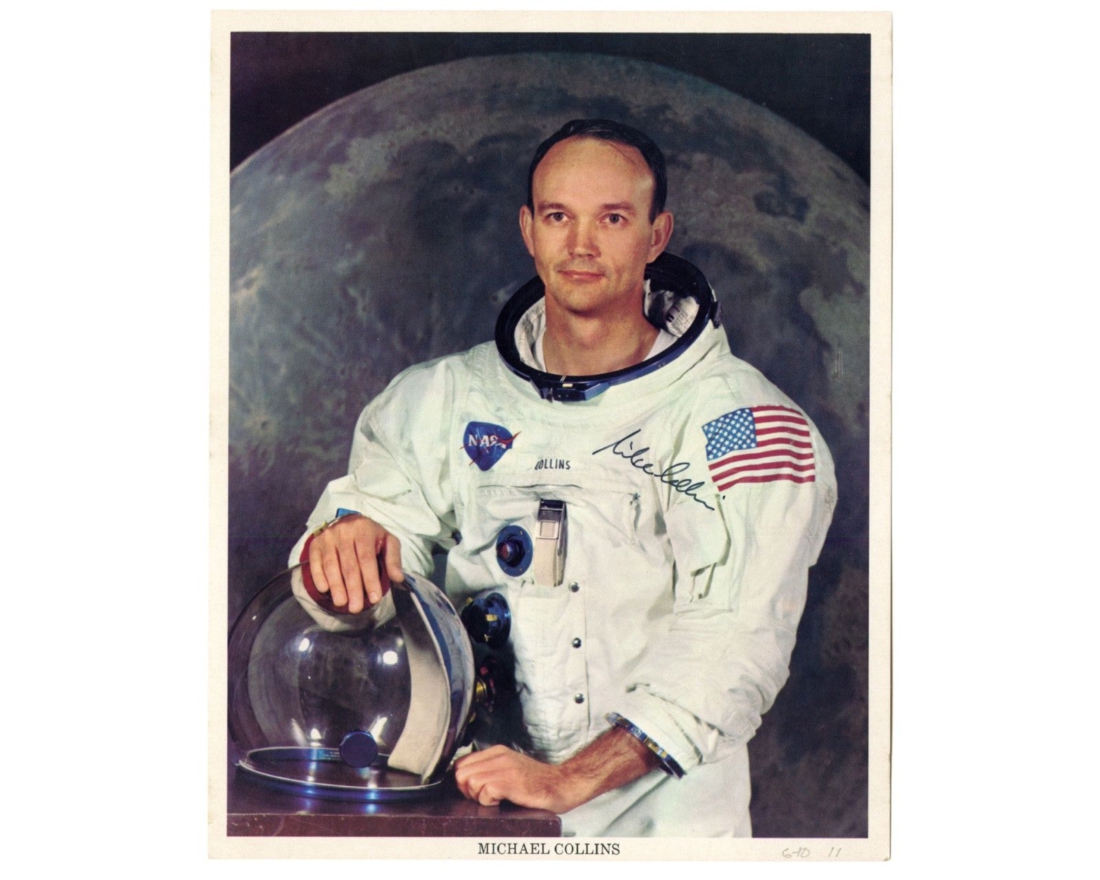 Astronaut Michael Collins Gorgeous Signed NASA Portrait - Zarelli COA