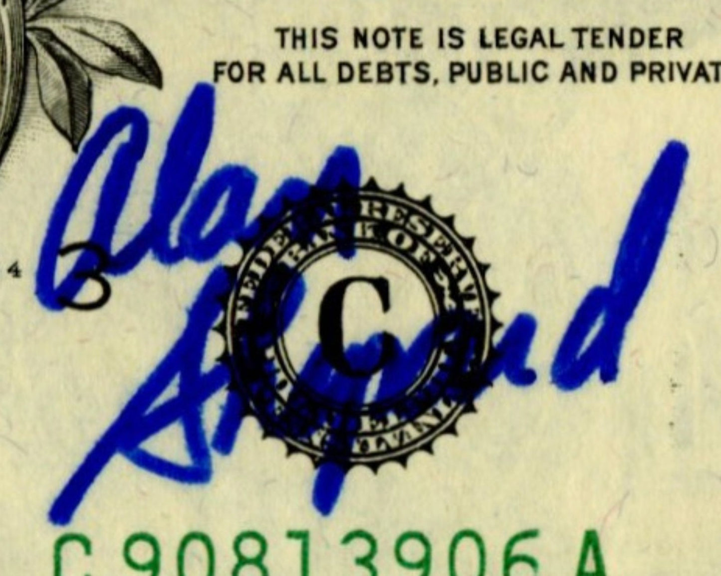 Mercury 7, Apollo Astronaut Alan Shepard Signed Currency $1 Dollar Bill PSA Auto