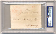 Martin Van Buren Authentic Signed 2.75x5.25 1861 Free Frank PSA/DNA Slabbed