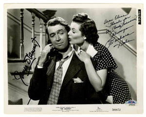 James Stewart & Barbara Hale Signed Promo Photo PSA Holo Auto