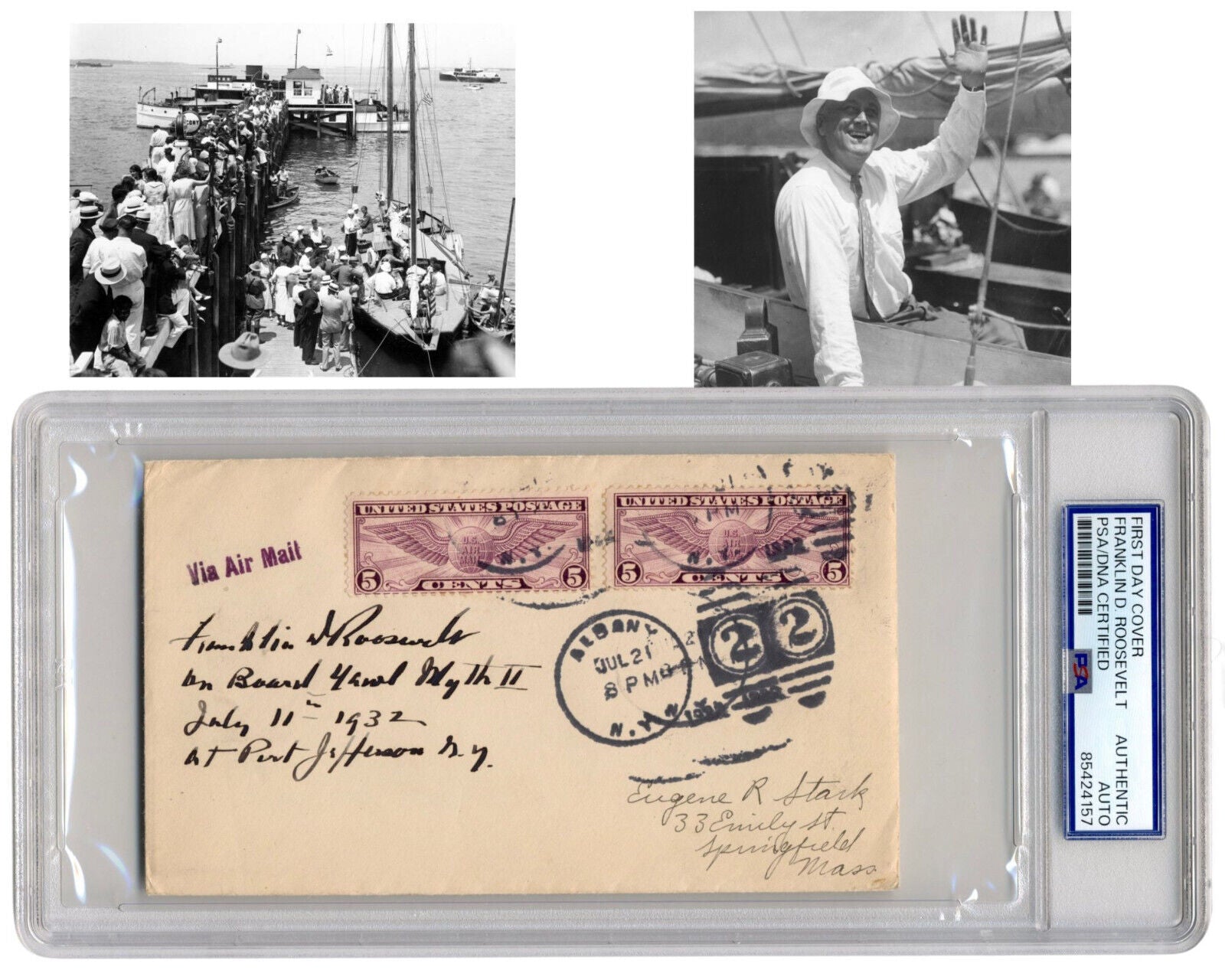 President FRANKLIN D. ROOSEVELT Signed FDC as he Launches Pres. Campaign PSA