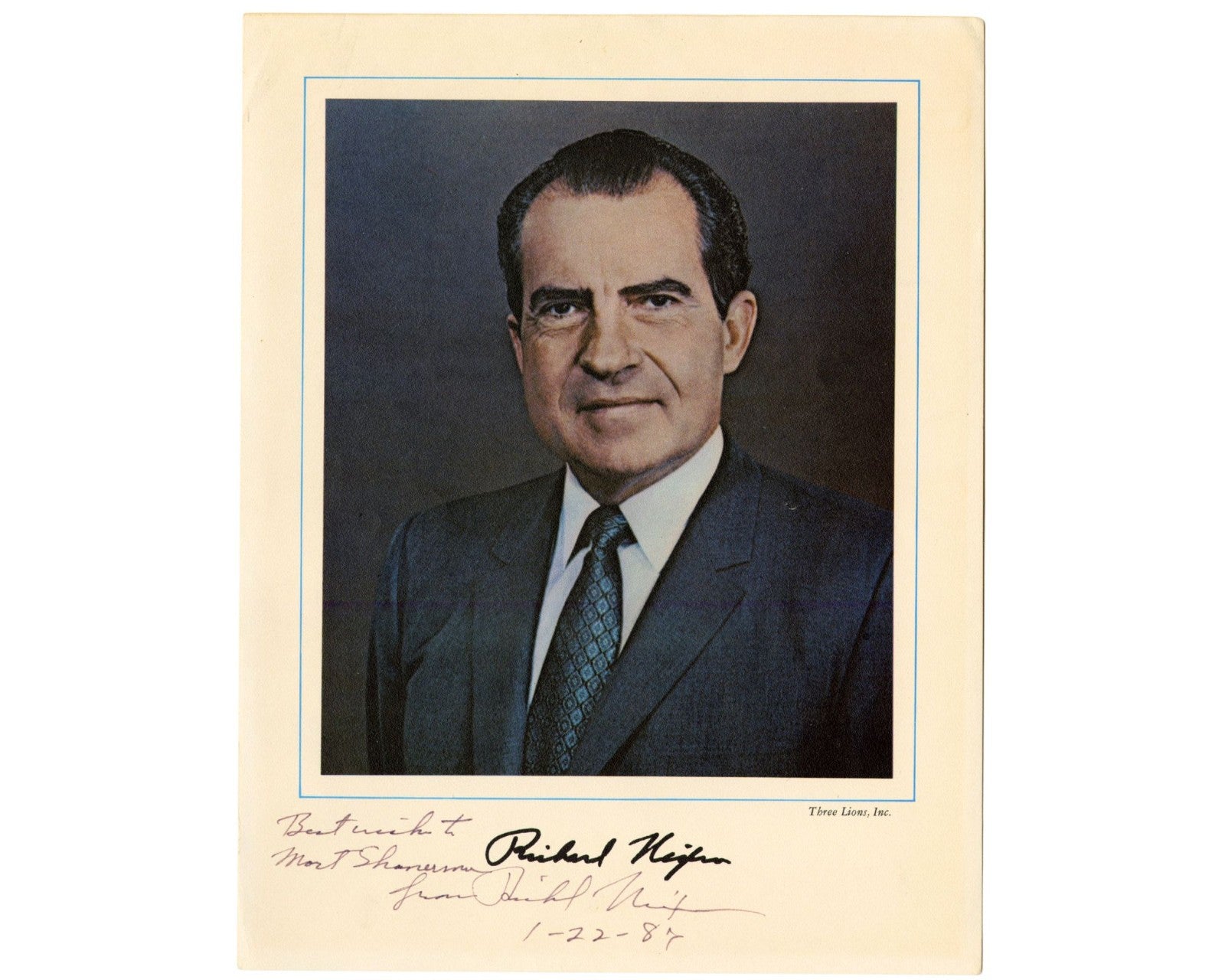 President Richard Nixon Signed Portrait Photograph JSA Auto