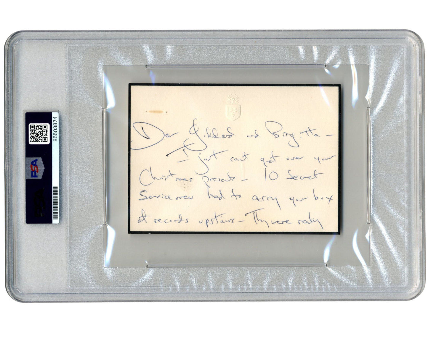 First Lady Jackie Kennedy Signed Letter on Music! JFK Mourning Stationary PSA