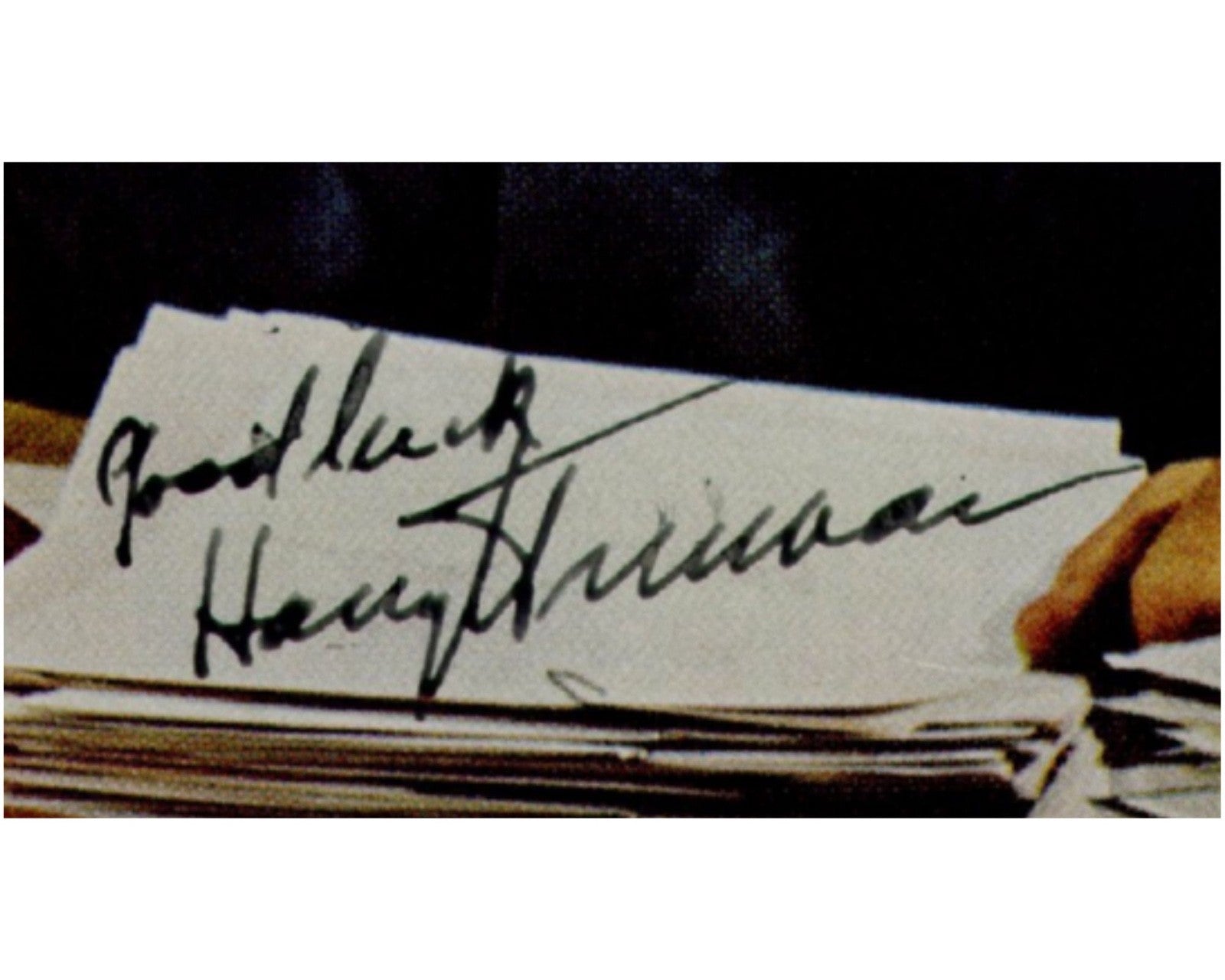 President Harry Truman Signed Photograph, Unique! PSA Bold Auto