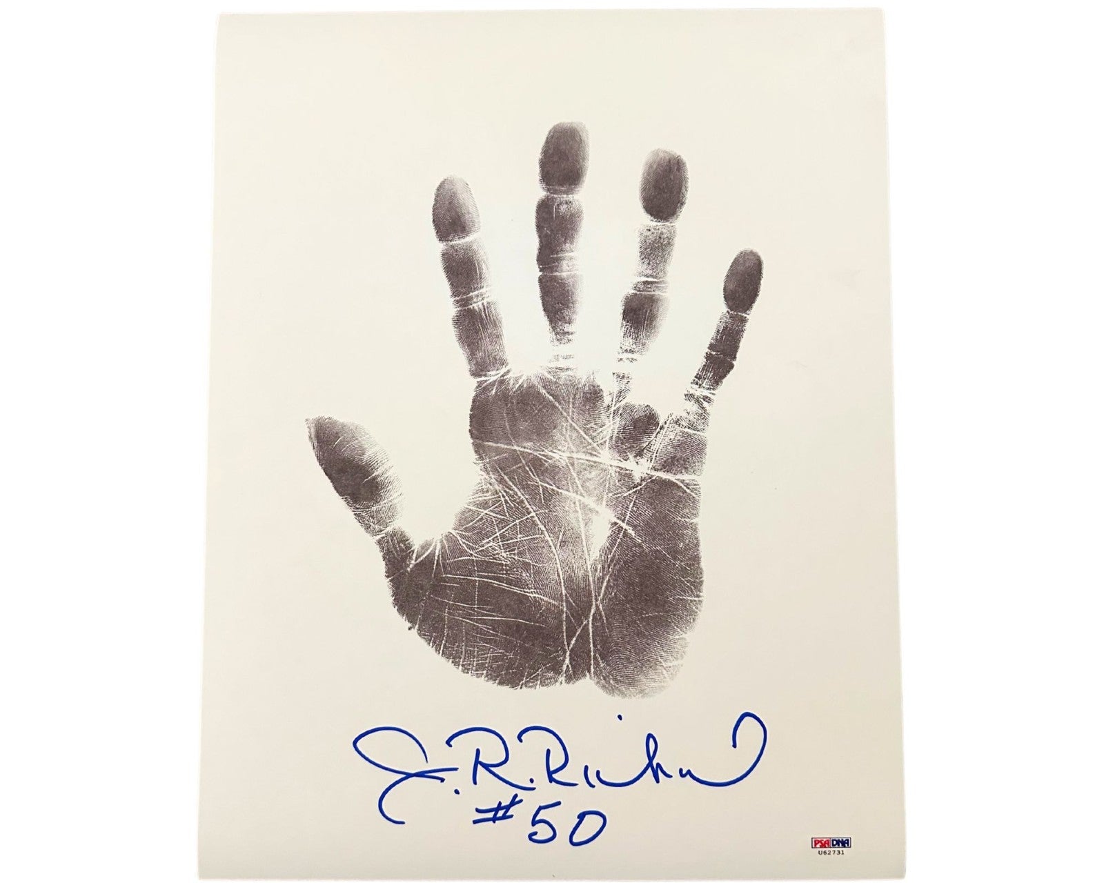 Astros Legend J.R. Richard Oversized Signed Handprint! PSA Auto - Unique!