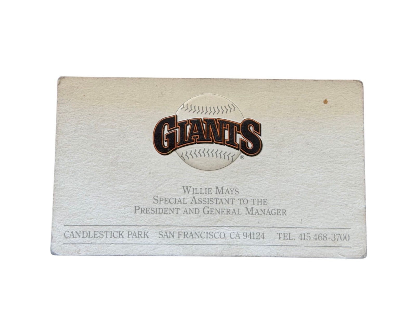 Willie Mays Personal Engraved Business Card Case, SF Giants Card Ex. Mays Estate