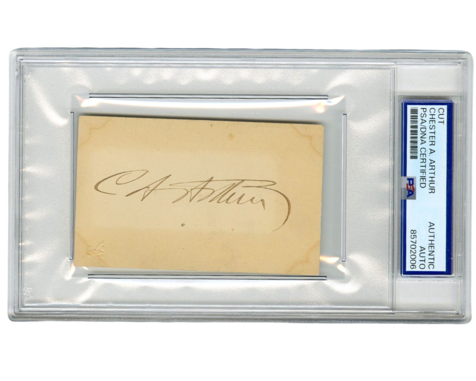 President Chester A. Arthur Bold Signed Cut! Gorgeous Signature PSA Auto