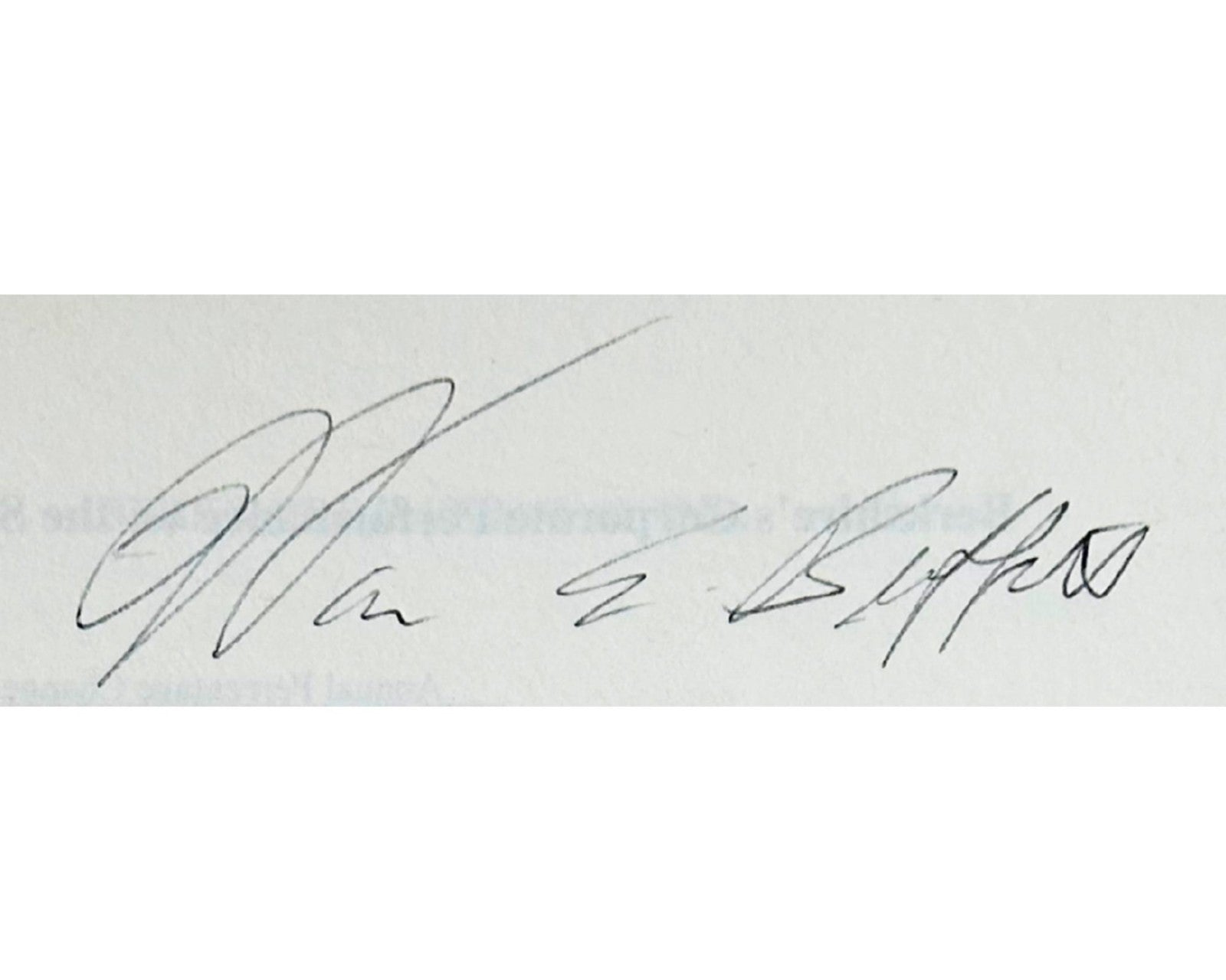 Warren Buffett Signed Berkshire Hathaway Annual Report JSA - The Best Buffett!