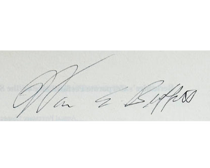 Warren Buffett Signed Berkshire Hathaway Annual Report JSA - The Best Buffett!