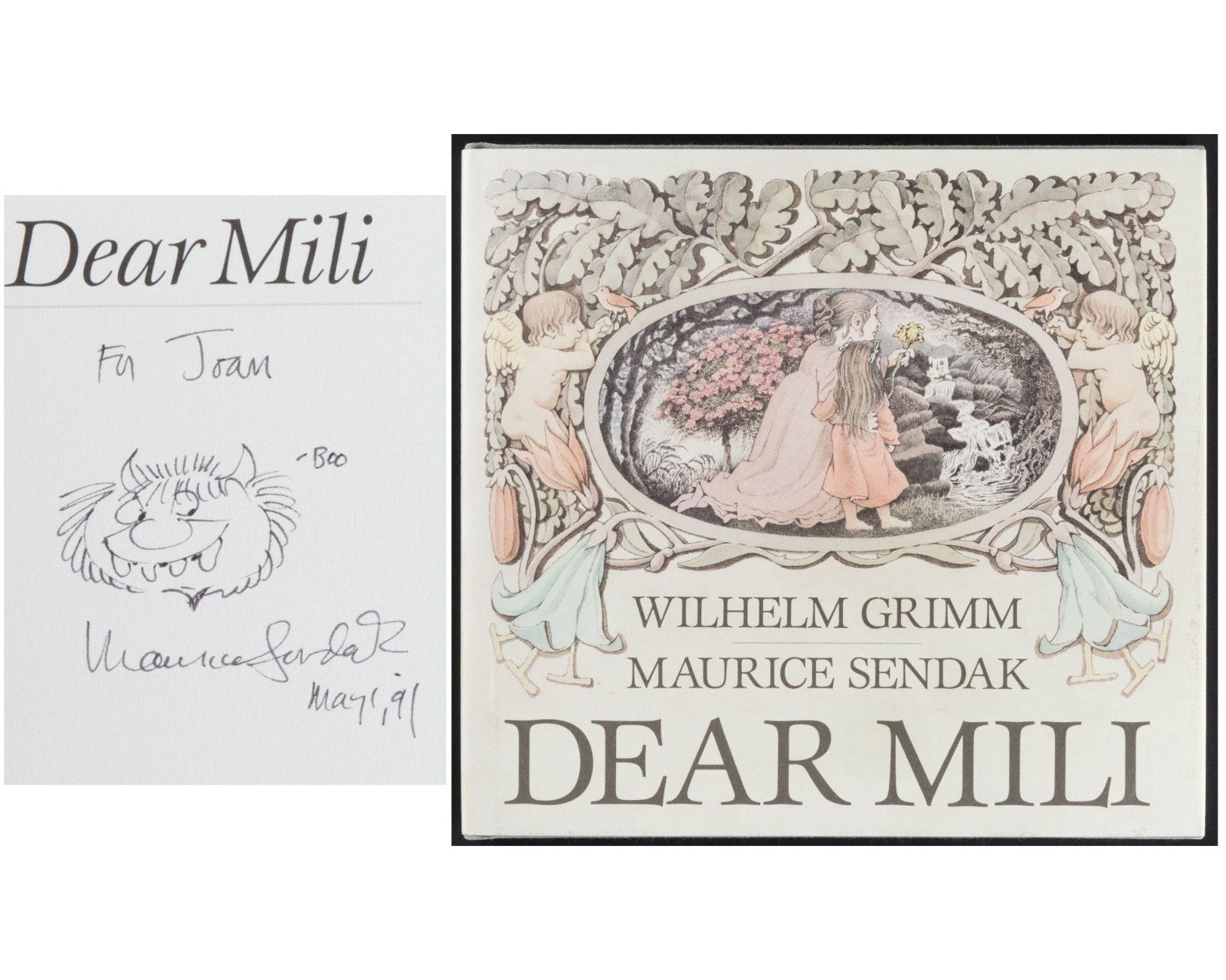 Maurice Sendak "Dear Mili" Signed Book w/ "Carol" Sketch PSA Auto - Unique!