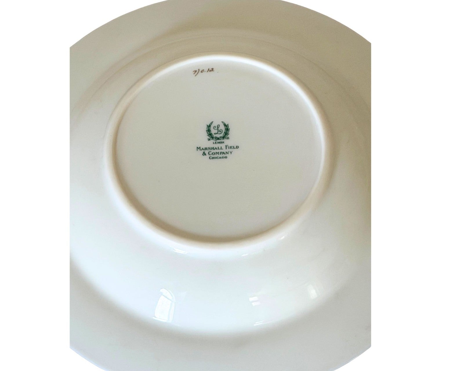 Al Capone's Lenox Gilt Service Plate Ex. Capone Estate