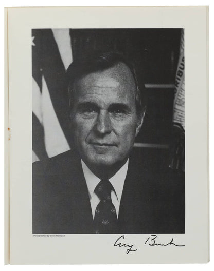 George H.W. Bush/Barbara Bush Signed Presidential Inauguration of Reagan. RARE!