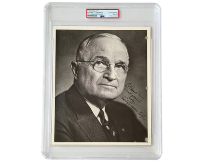 President HARRY TRUMAN Boldly Signed Photograph - Gorgeous Example PSA Auto