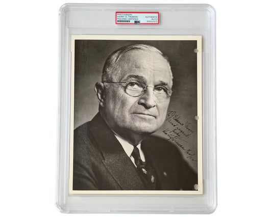 President HARRY TRUMAN Boldly Signed Photograph - Gorgeous Example PSA Auto