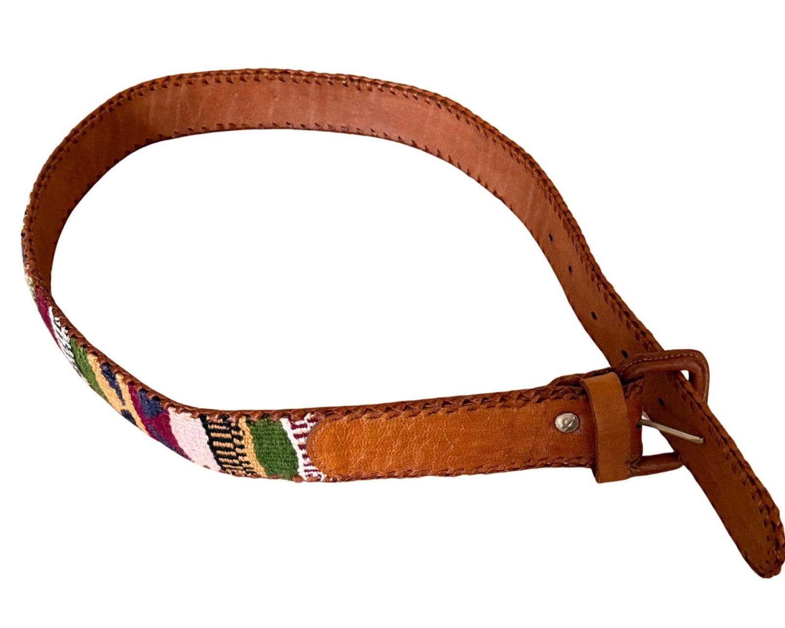 President Jimmy Carter's Owned & Worn Woven Leather Belt Ex. Carter Estate