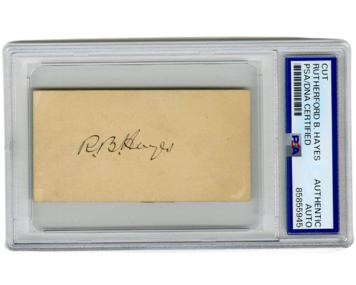 President Rutherford B. Hayes Signed Cut PSA Auto