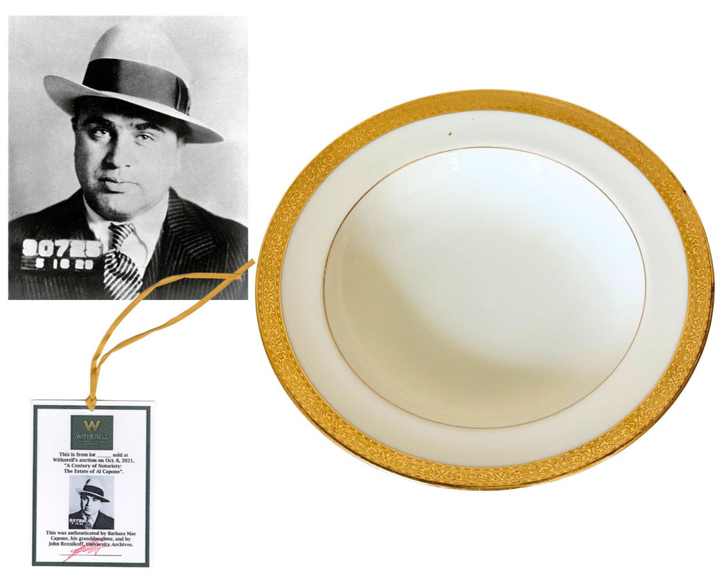 Al Capone's Lenox Gilt Service Plate Ex. Capone Estate