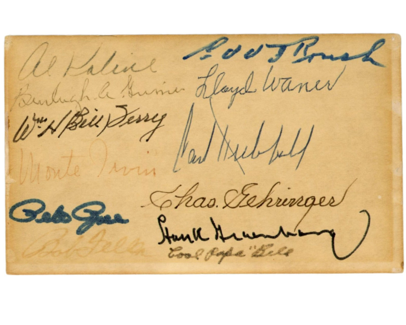 MLB HOFers Greenberg, Waner, Grimes, Papa Bell! 12 Total Signatures PSA Auto