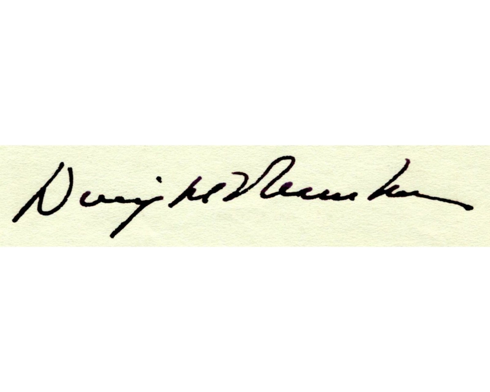 President DWIGHT EISENHOWER Signed Letter on Armed Services Training PSA Auto