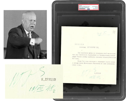 Nikita Khrushchev Signed Letter, Pipeline Construction Linking Kyiv & Russia PSA