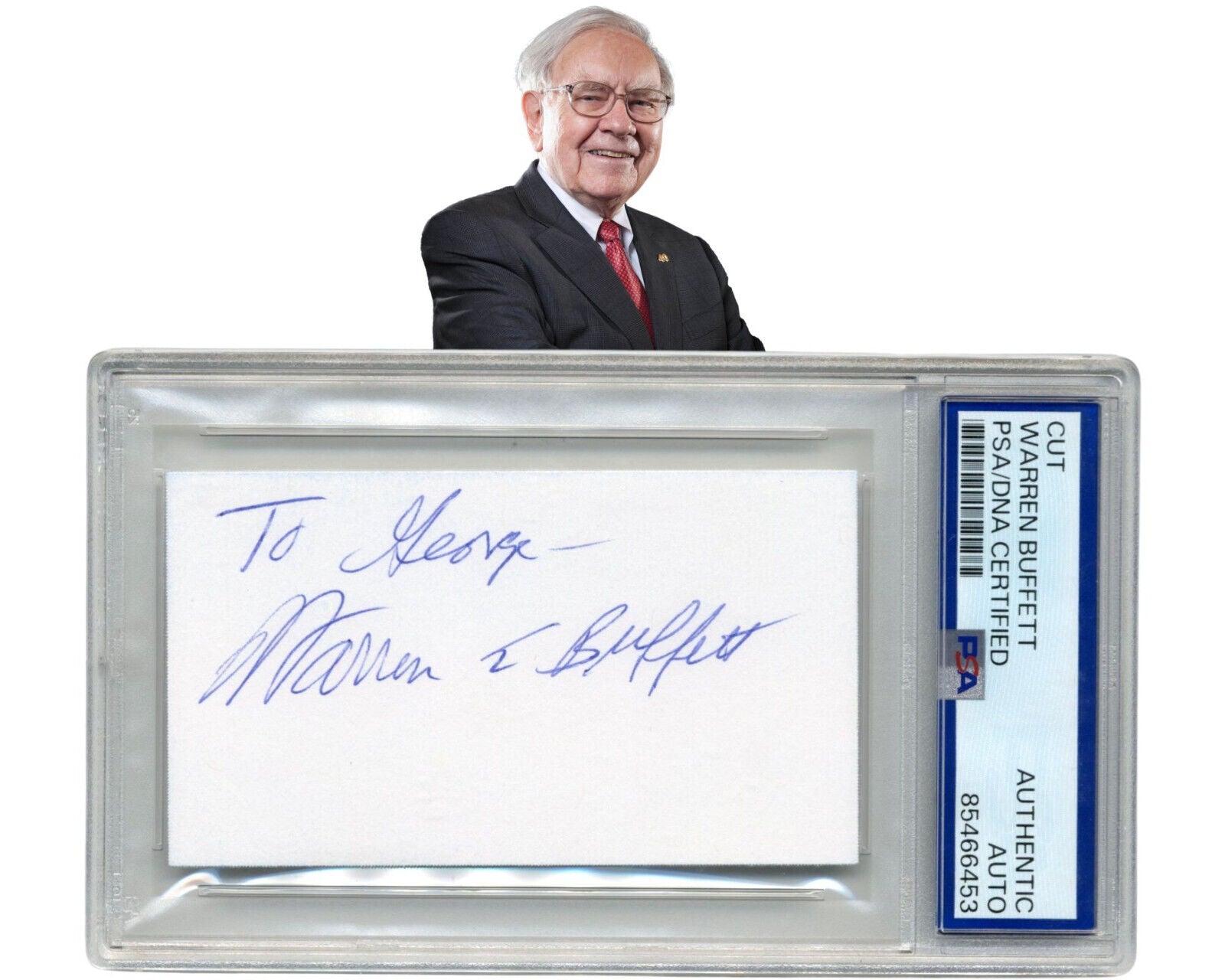 Berkshire Hathaway's WARREN BUFFETT Gorgeous Signed Cut PSA - Legendary Investor