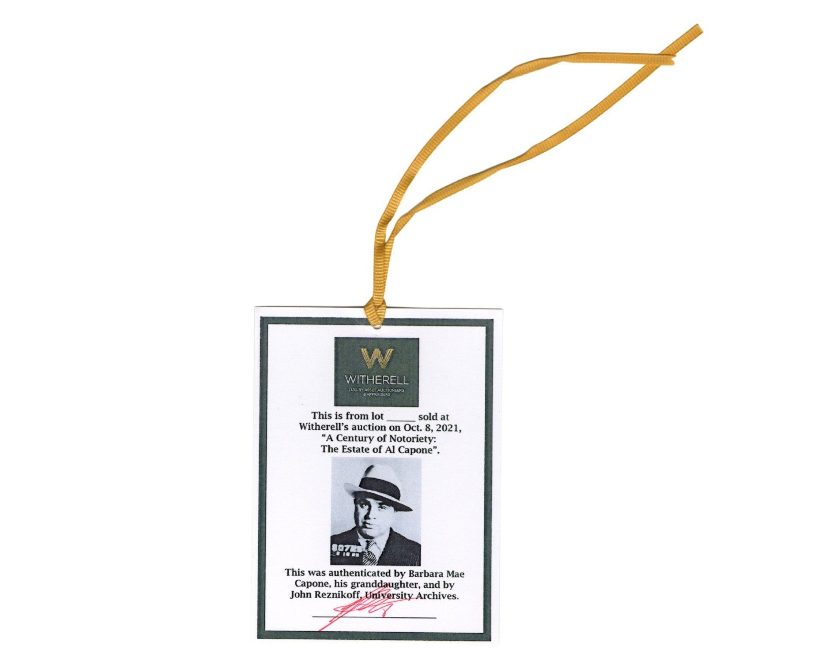 Al Capone's Lenox Gilt Service Plate Ex. Capone Estate