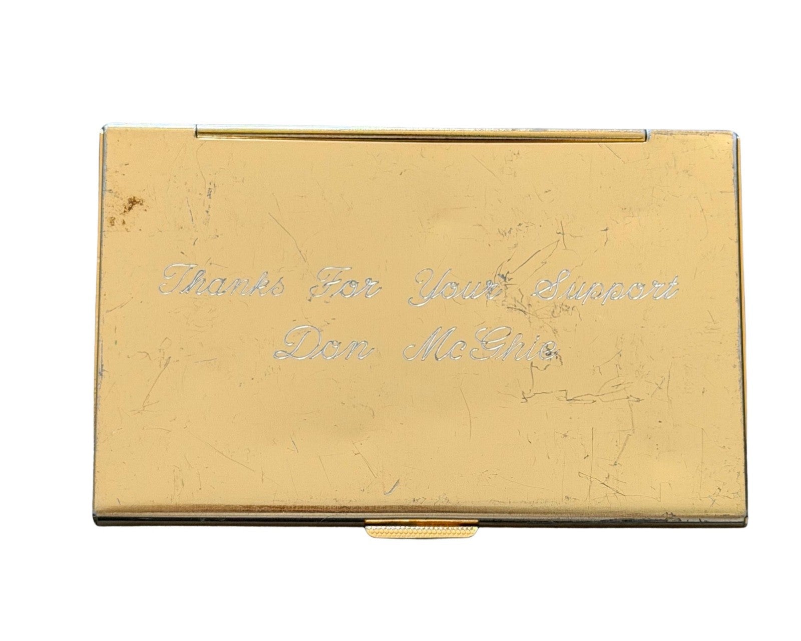 Willie Mays Personal Engraved Business Card Case, SF Giants Card Ex. Mays Estate