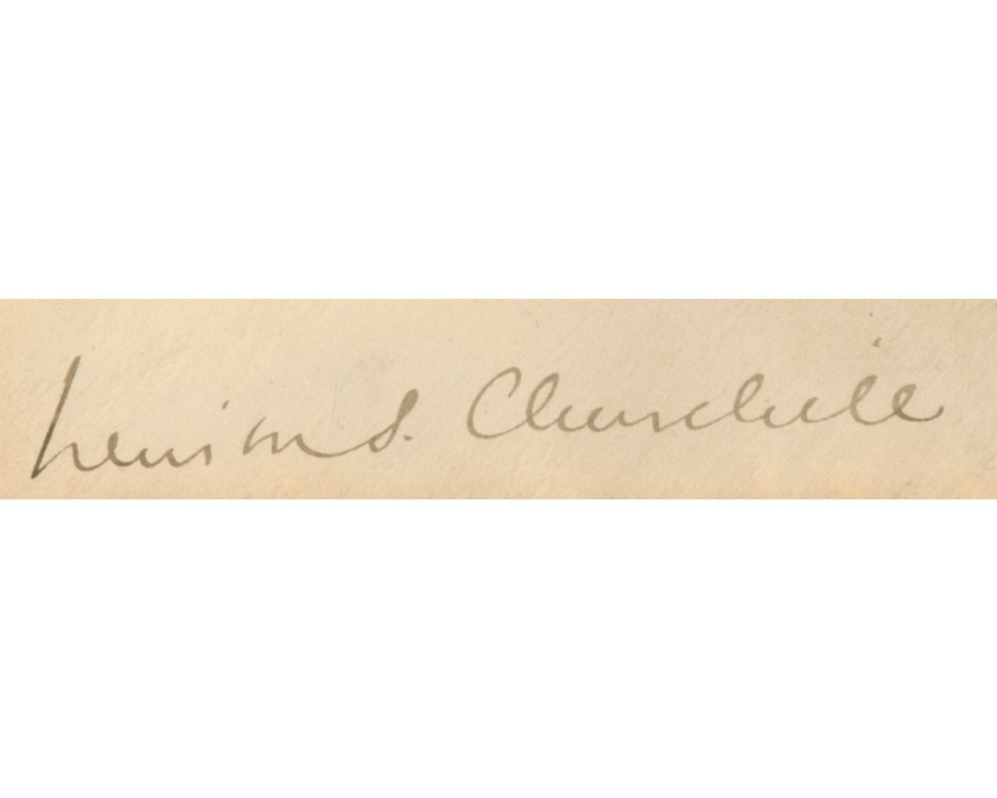 Prime Minister Winston Churchill Signed Envelope on Munitions of War Envelope