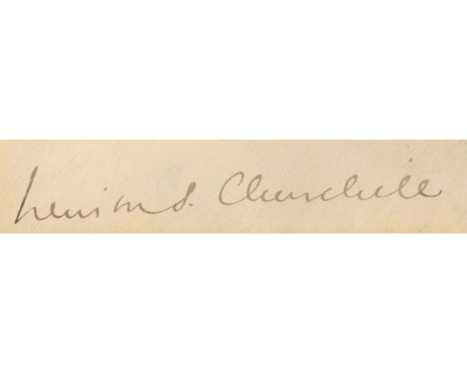 Prime Minister Winston Churchill Signed Envelope on Munitions of War Envelope